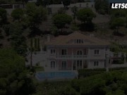 Delightful Lesbian Sex by The Pool with Step Sisters Full Scene
