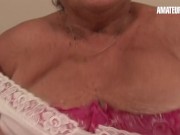 British Granny Plays with Her Old Pussy On Camera - AMATEUR EURO 4/16
