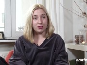 Ersties - Sexy Barcelona Blonde Fingers Her Wet & Hairy Pussy 3/16