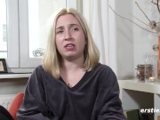 Ersties - Sexy Barcelona Blonde Fingers Her Wet & Hairy Pussy 4/16