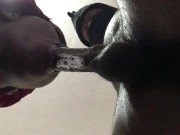 Stepsister covers dick with slop 12/16