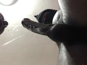 Stepsister covers dick with slop 9/16