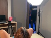 Streamer shows her big boobs online using her honey play box toys - Angel Cruz & Andrea Castro 7/16