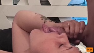 🫦I give him a reverse blowjob 👅I lick his balls and he cums💦 on my face