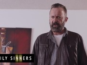 FAMILY SINNERS - Britney Amber Gets Her Wet Hole Fingered And Her Clit Licked By Her Stepson 3/16