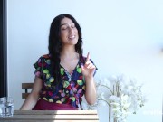 Ersties - Dark Hair Violet Touches Her Body Softly Before Grabbing a Toy 11/16