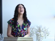 Ersties - Dark Hair Violet Touches Her Body Softly Before Grabbing a Toy 4/16