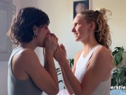 Ersties - Hot German Babes Have Lesbian Sex With a Strap On 3/16