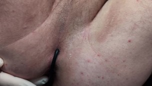 Sliding the Buttplug Into my Tight Ass