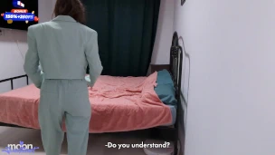 StepMom came to StepSon’s house after party and fuck in Share Bed till Cum inside