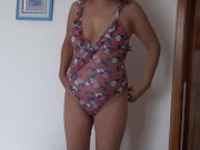 I come back from the beach and find my stepson jerking off, he asks me to masturbate