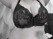 A mature BBW milf with big natural saggy tits tries on bras. 15/16