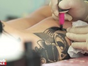 Fake Tattoo Artist fucks an incredibly hot Brunette Tattood babe with delicious wet pussy 1/16