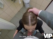 VIP4K. Served by the restroom goddess. Hot sex with Olivia Sparkle & Steve Q 7/16