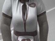 Huge natural saggy tits of a mature bbw milf nurse. 4/16