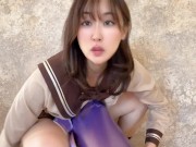 【無修正】ランドセルで角オナ、チクニー♡セーラー服の着オナ 6/16