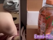 Mirror FUCK! Skinne german Teen with small Titis fucks the Mirror! 9/16