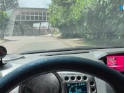 Beautiful blonde girl with a big ass has sex in a stranger's car. 2/16