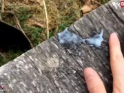 Teen babe gets cum in mouth after fucking outdoors - MyDirtyHobby 16/16