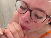 Stepbro mouthfucks his nerdy stepsis in her bed - MyDirtyHobby 11/16