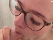 Stepbro mouthfucks his nerdy stepsis in her bed - MyDirtyHobby 7/16