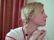 Satine Spark the nurse wanks and blows two older guys 6/16