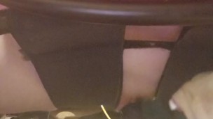 fucking my 10inch black dildo