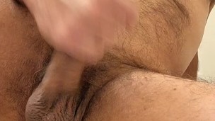 THICK, HAIRY MUSCLE BEAR STROKES THICK COCK FOR THICK CUMSHOT