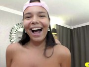 BUBBLE BUTT COLLEGE GIRLS THREESOME w SMALL DICK OLD PERVERT 1/16