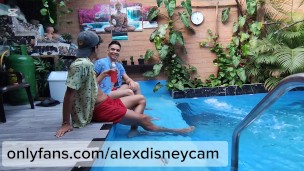 gay sex in the pool with a new friend
