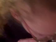 She takes a load mostly in her mouth and the rest on her face 14/16