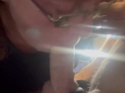 She takes a load mostly in her mouth and the rest on her face 9/16