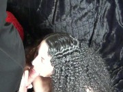 Brunette Wife Gives Blowjob with Pussy Fingering, Licking, and Ending in a Facial 15/16