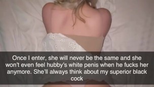Wife sends Husband Erotic Text with Thick 7 inch Black Lover during Snapchat Cuckold Story