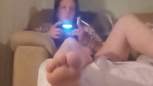 Sexy Mamacita Panties Are Getting Wet While Playing Video Games