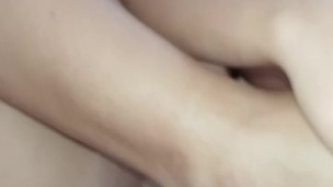 she holds her feet back and forth on the pervert's hard cock, the bitch ejaculates multiple times