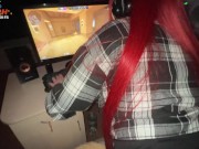 Трахнул геймершу раком во время игры - Screenshot 8 of 16 - Red Hair