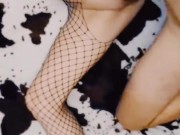 A milf beautifully dances a striptease with masturbation and gets a big dick in her tight holes 13/16