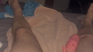 Lubing up my big cock