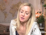 Ersties - Blonde Sicilia Fingers Her Wet Pussy On All Fours 3/16