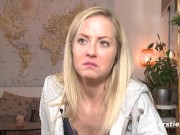 Ersties - Blonde Sicilia Fingers Her Wet Pussy On All Fours 4/16