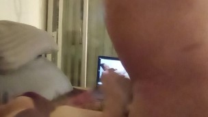 Muscle Daddy Rides Girl's Pussy and They Both Moan Loud and Explode Together (Cum On my Tits Daddy)