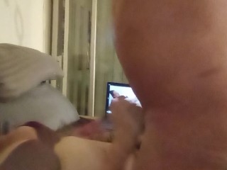 Muscle Daddy Rides Girl’s Pussy and They Both Moan Loud and Explode Together (Cum On my Tits Daddy)