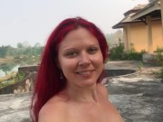 Sexy girl shows tits and pussy in the abandoned villa in Thailand 10/16