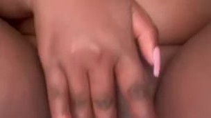 Sexy Fat Pink Pussy Girl Playing with her Creamy Pussy talking dirty-ful video with face on onlyfans