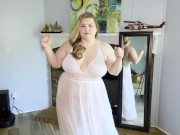 4K Wet Vs Dry White Lingerie Try on