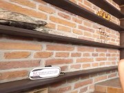 Solo blonde with big tits Lena Love masturbates on the floor in VR. 12/16