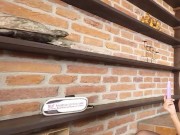 Solo blonde with big tits Lena Love masturbates on the floor in VR. 7/16