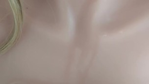 Cum dripping out of her Ass, under the Shower anal.