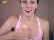 Your personal trainer puts you to the test. Will you endure her licking, sucking, and stroking?
